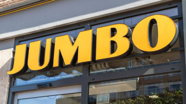 Jumbo supermarkt bord