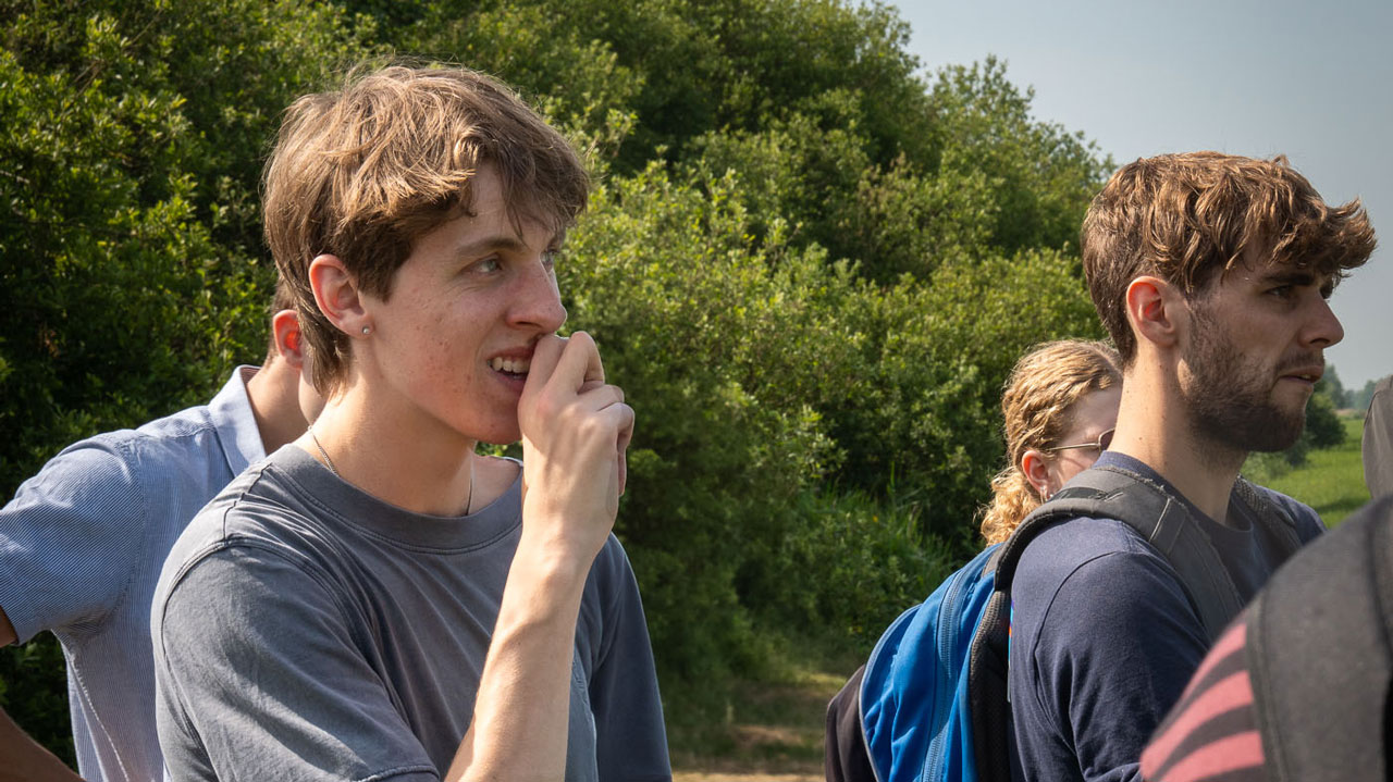 Studenten in de natuur