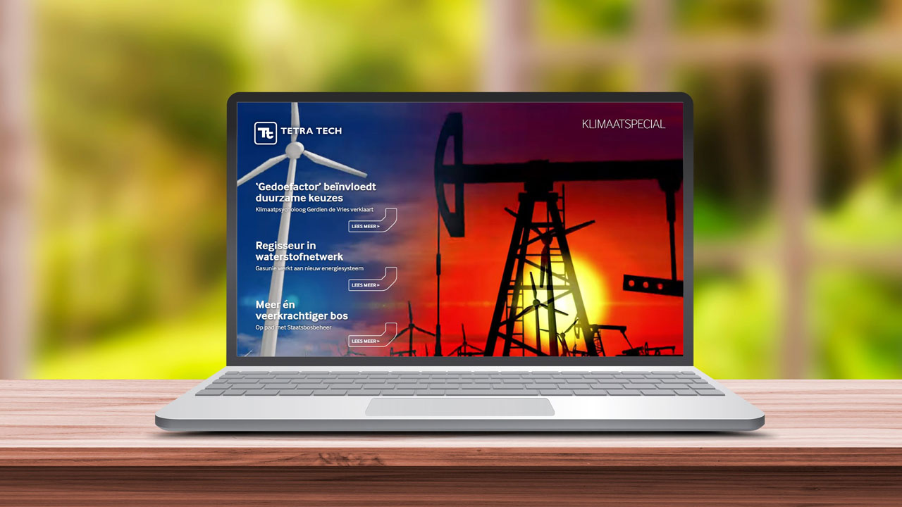 Klantenmagazine Respons – Klimaatspecial – op laptopscherm