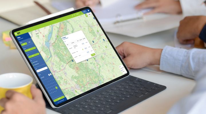 Tablet met duspot open